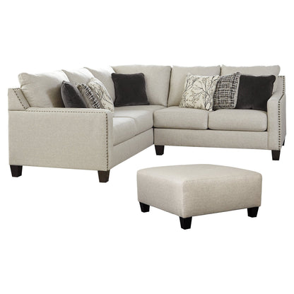 Hallenberg 2-Piece Sectional with Ottoman Ash-41501U2