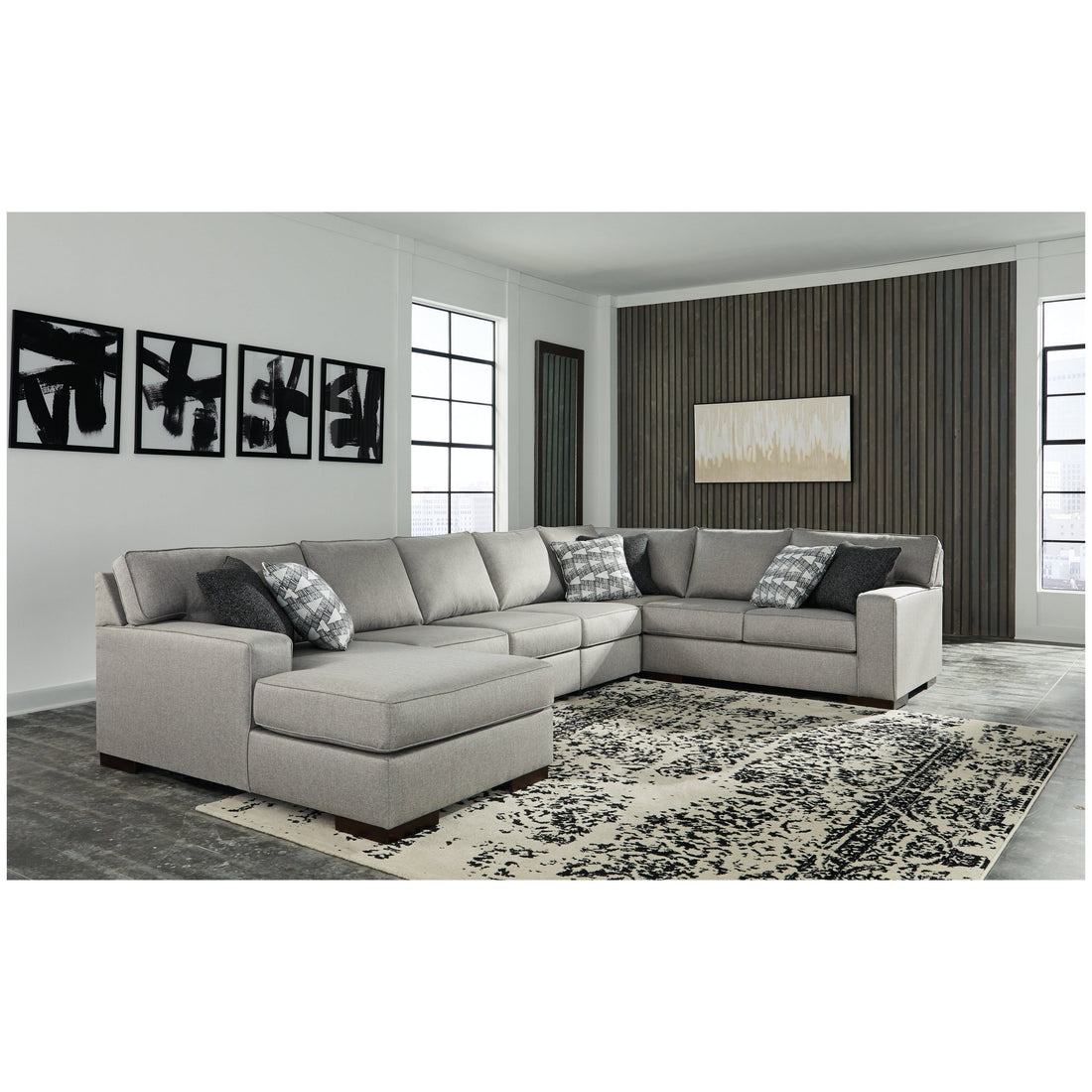 Marsing Nuvella 5-Piece Sectional with Chaise Ash-41902S9