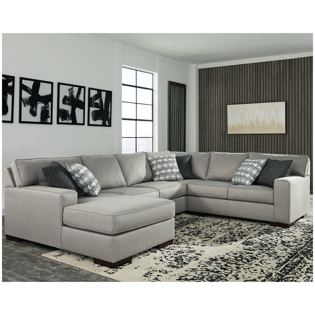 Marsing Nuvella 4-Piece Sectional with Chaise Ash-41902S5