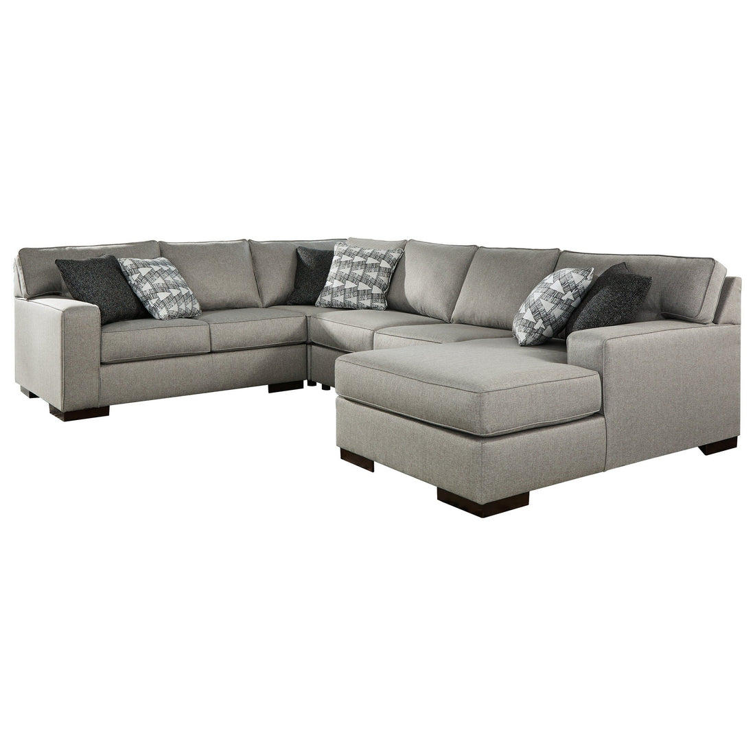 Marsing Nuvella 4-Piece Sectional with Chaise Ash-41902S4