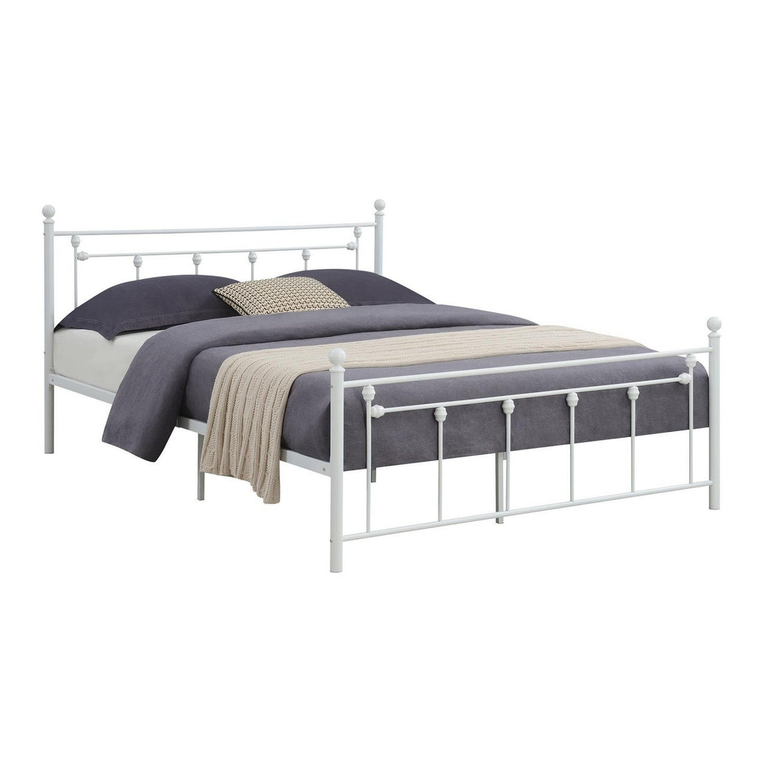 Canon Metal Slatted Headboard Platform Bed 422736Q