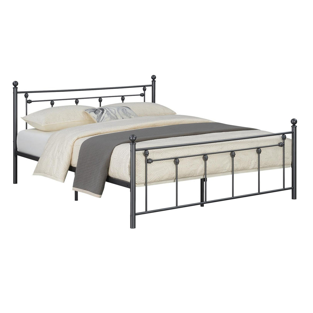 Canon Metal Slatted Headboard Platform Bed 422740Q