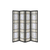 Catabella 4-panel Floral Print Folding Screen Multi-color 4407