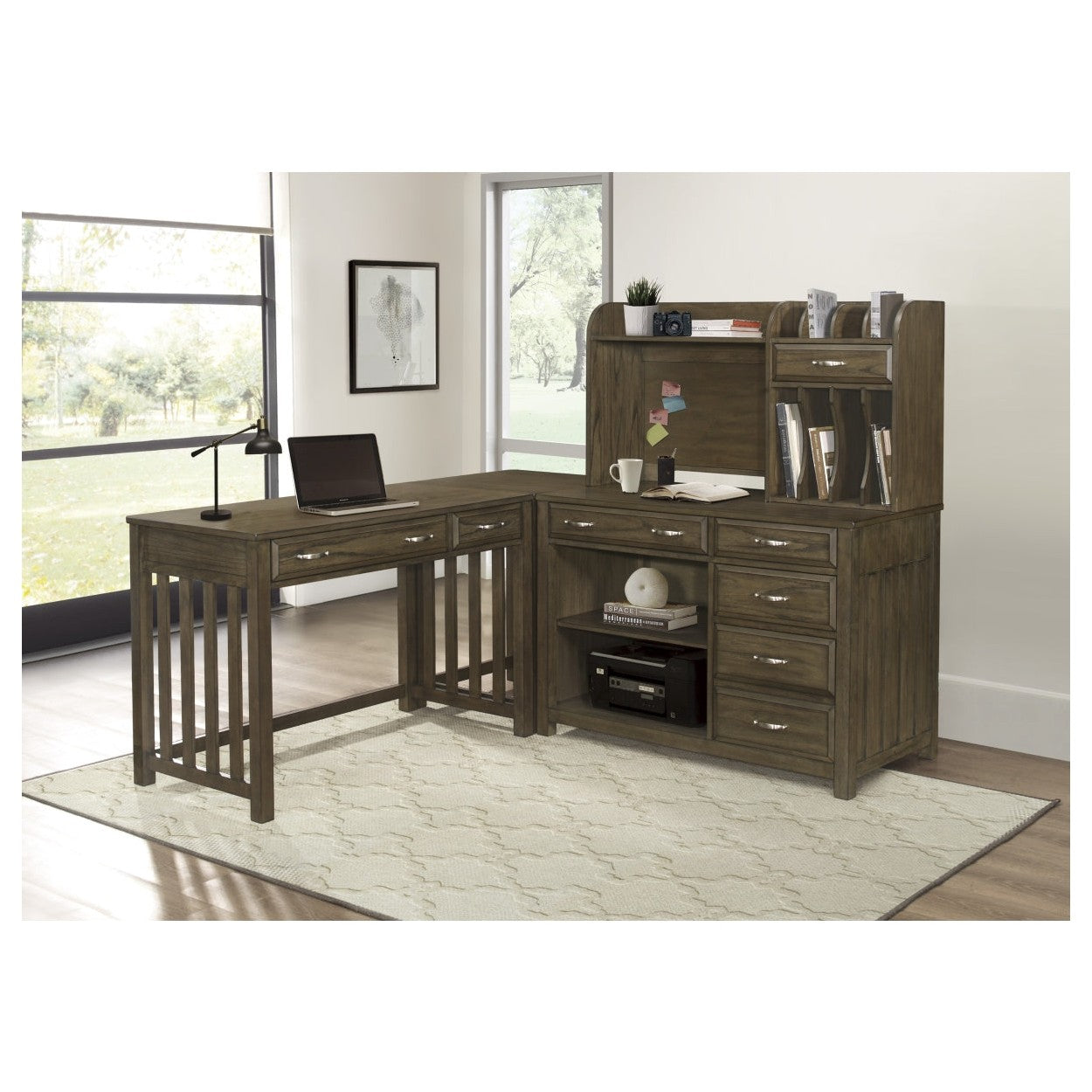 3pc Corner Desk (Desk+Corner+Credenza) 4522*3