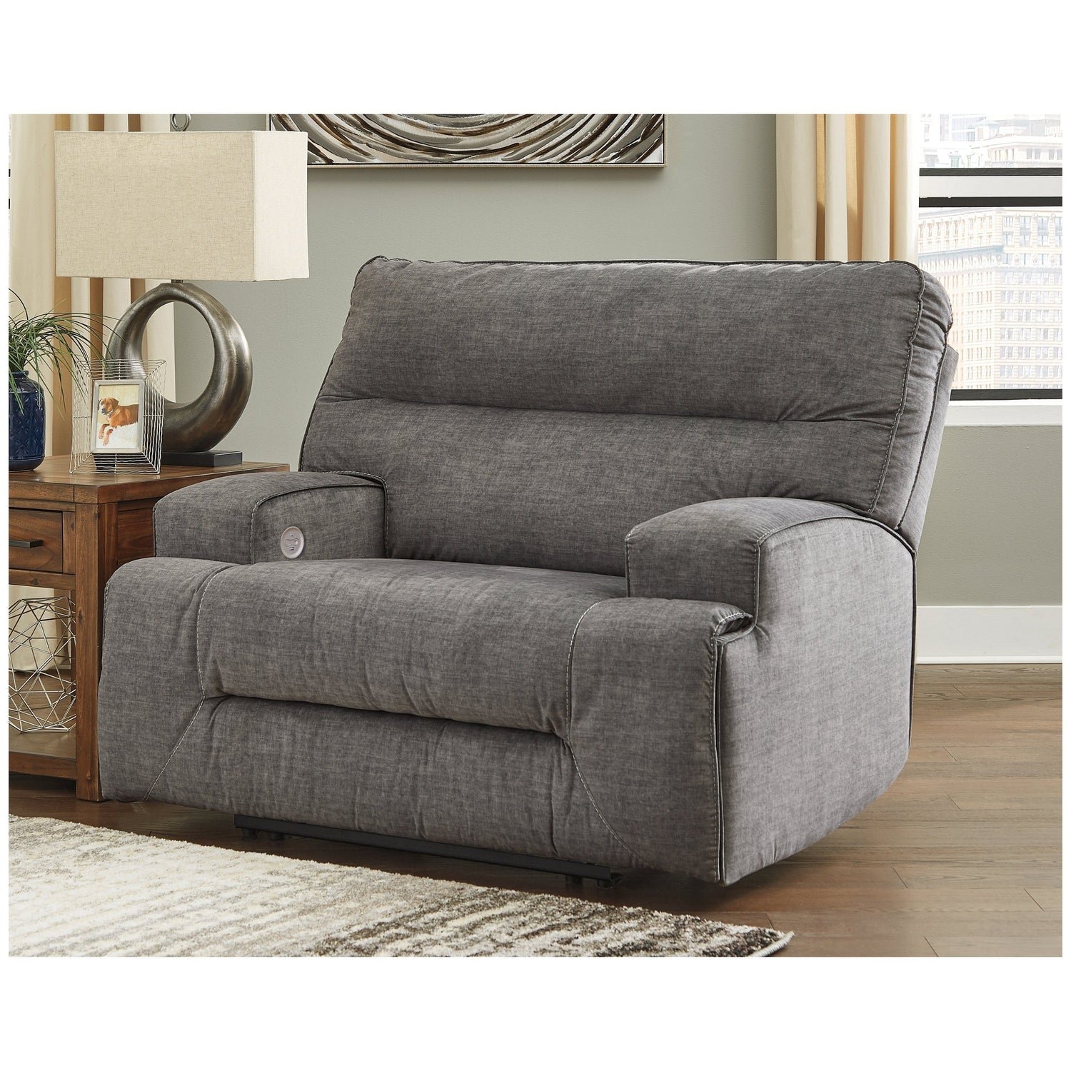 Coombs Oversized Power Recliner Ash-4530282