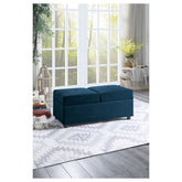 STORAGE OTTOMAN/CHAIR, BLUE 4573BU