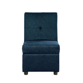 STORAGE OTTOMAN/CHAIR, BLUE 4573BU