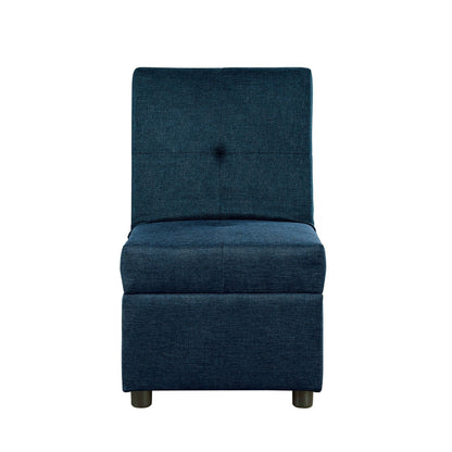 STORAGE OTTOMAN/CHAIR, BLUE 4573BU