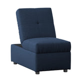 STORAGE OTTOMAN/CHAIR, BLUE 4573BU