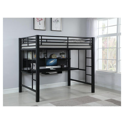 Avalon Full Workstation Loft Bed Black 460023
