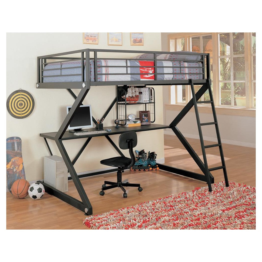 Parkview Full Workstation Loft Bed Black 460092