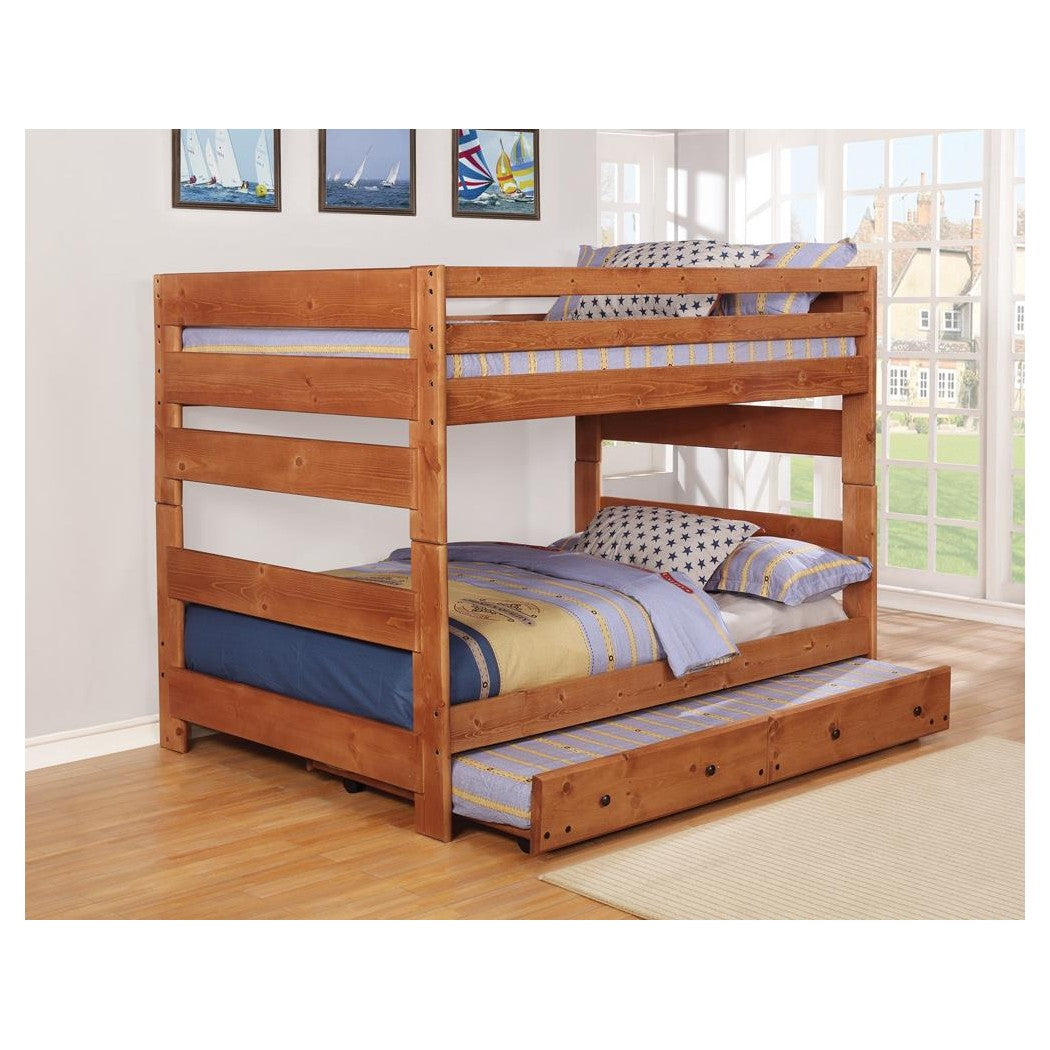 Wrangle Hill Full over Full Bunk Bed Amber Wash 460096
