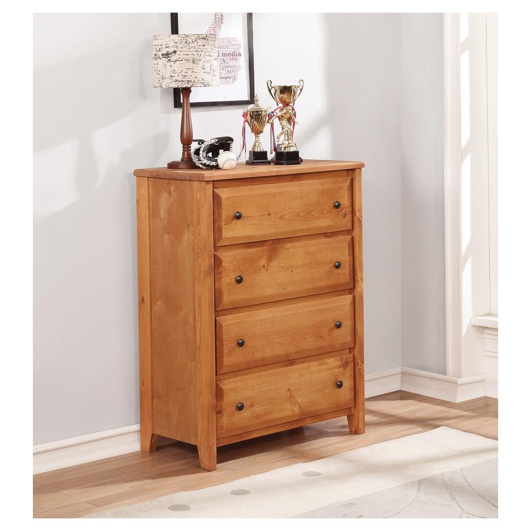 Wrangle Hill 4-drawer Chest Amber Wash 460099