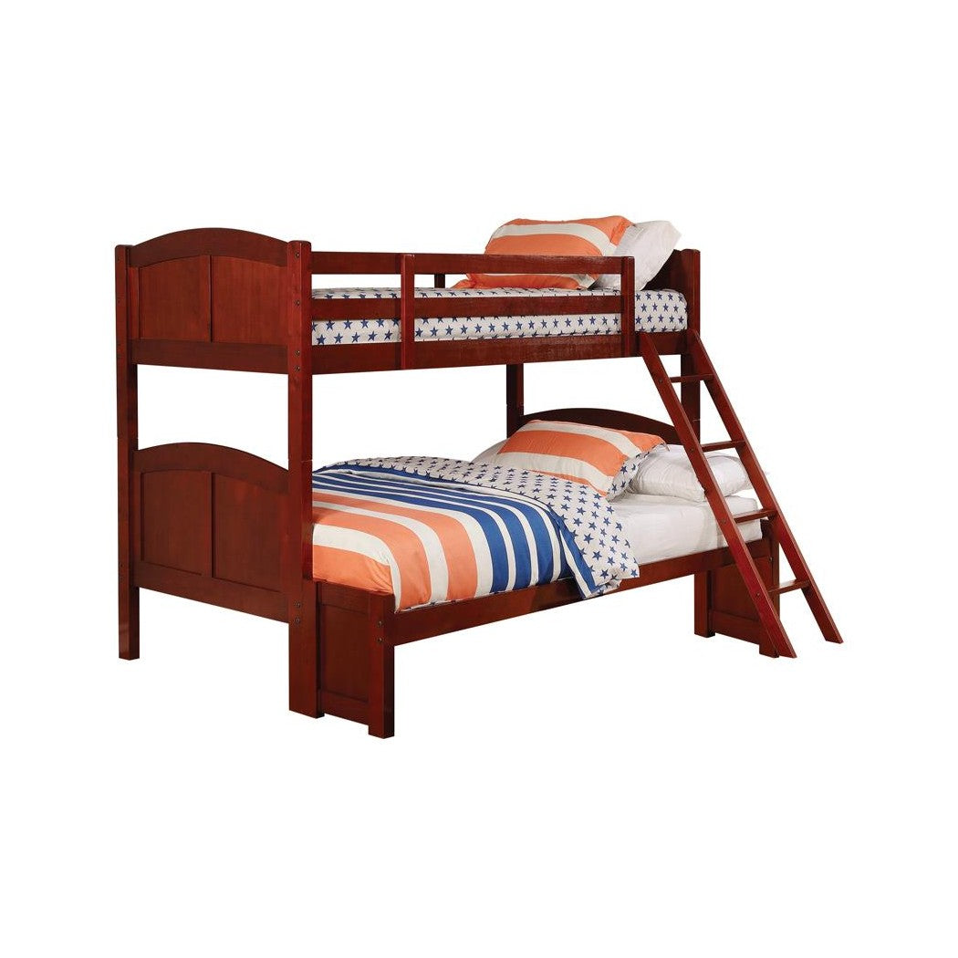 Parker Twin over Full Panel Bunk Bed Chestnut 460212