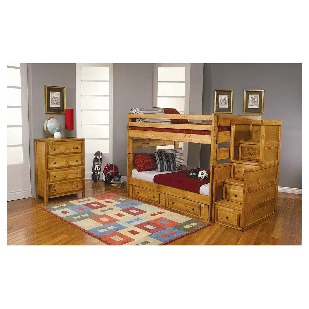 Wrangle Hill Twin over Twin Bunk Bed Amber Wash 460243