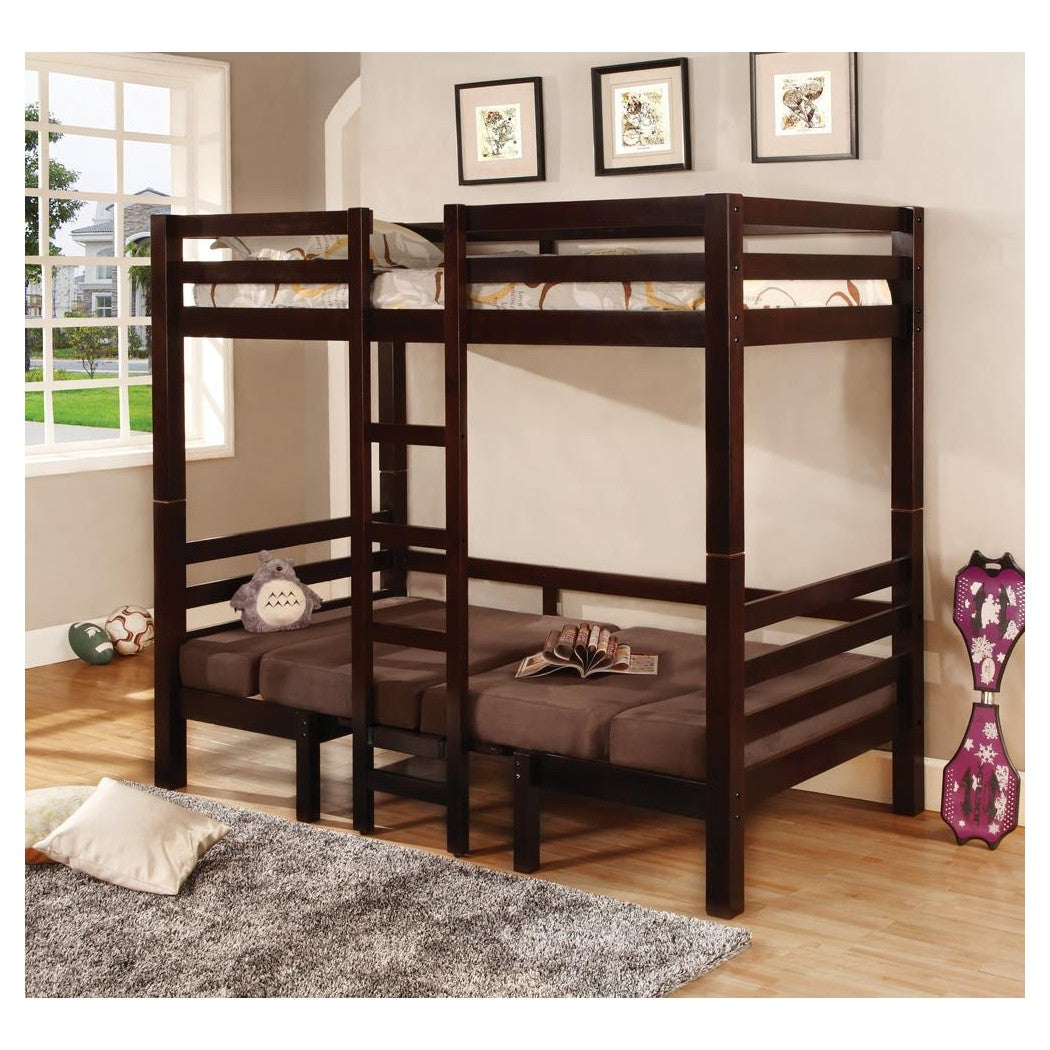 Joaquin Twin over Twin Convertible Loft Bed Brown 460263