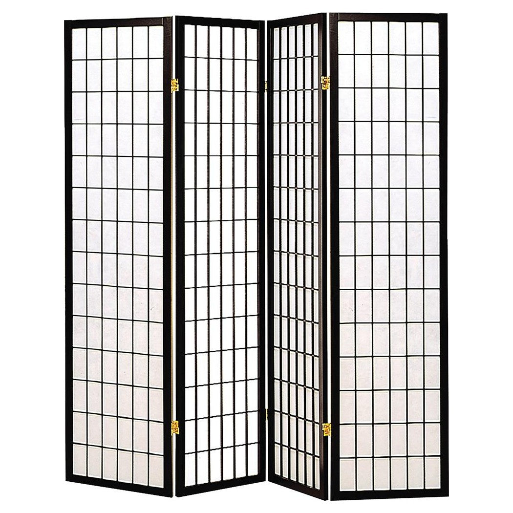 Roberto 4-panel Folding Screen Black and White 4624