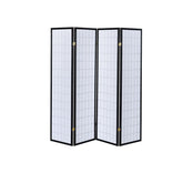 Roberto 4-panel Folding Screen Black and White 4624