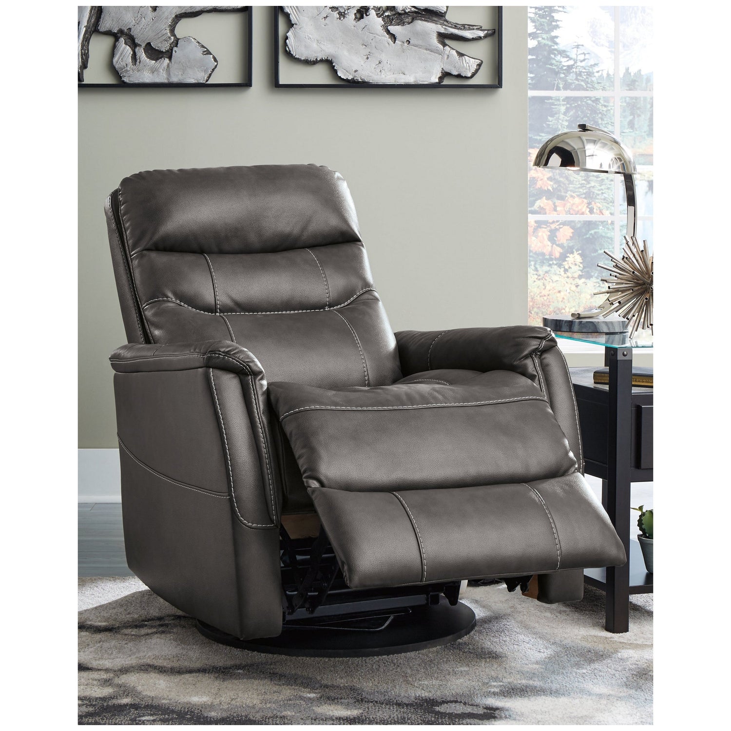 Riptyme Swivel Glider Recliner Ash-4640261