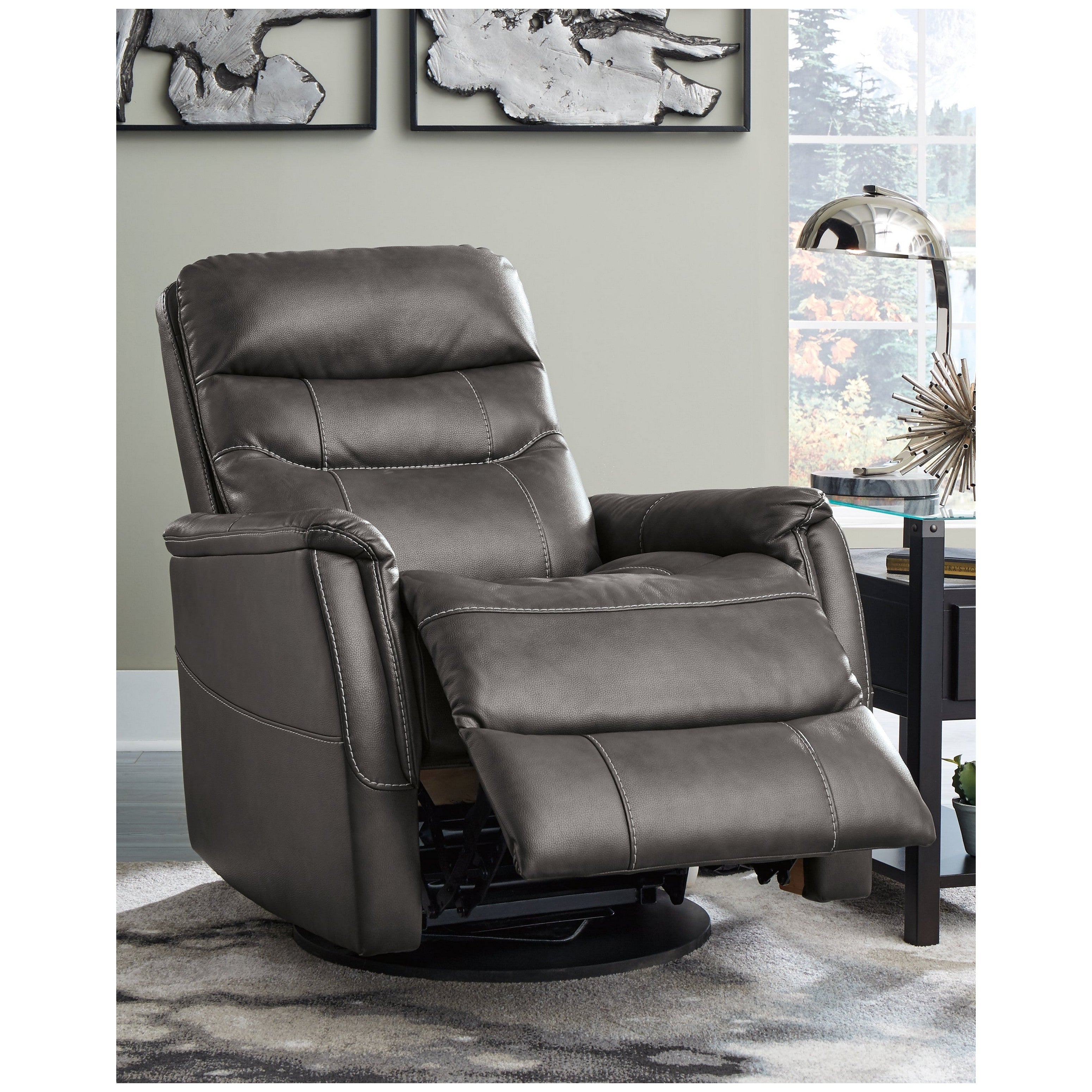 Riptyme Swivel Glider Recliner Ash-4640261