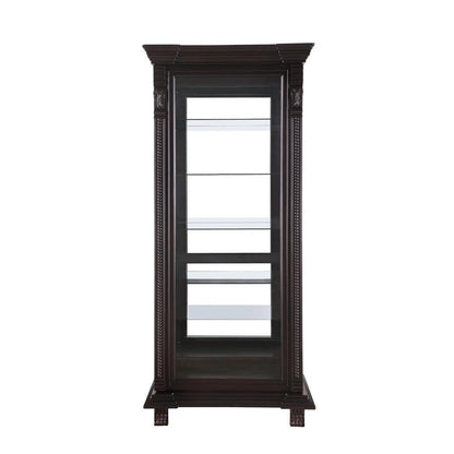 6-Shelf Rectangular Curio Cabinet Cappuccino And Clear - Beck&