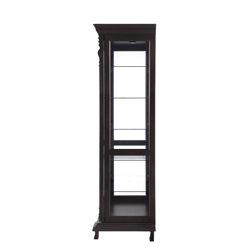 6-Shelf Rectangular Curio Cabinet Cappuccino And Clear - Beck&