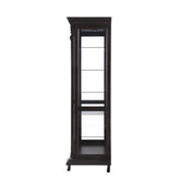 6-Shelf Rectangular Curio Cabinet Cappuccino And Clear - Beck&