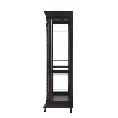 6-Shelf Rectangular Curio Cabinet Cappuccino And Clear - Beck&