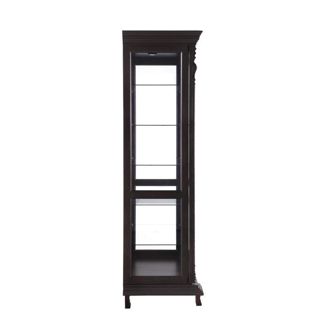 6-Shelf Rectangular Curio Cabinet Cappuccino And Clear - Beck&