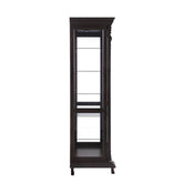 6-Shelf Rectangular Curio Cabinet Cappuccino And Clear - Beck&