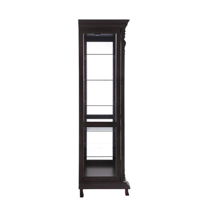 6-Shelf Rectangular Curio Cabinet Cappuccino And Clear - Beck&