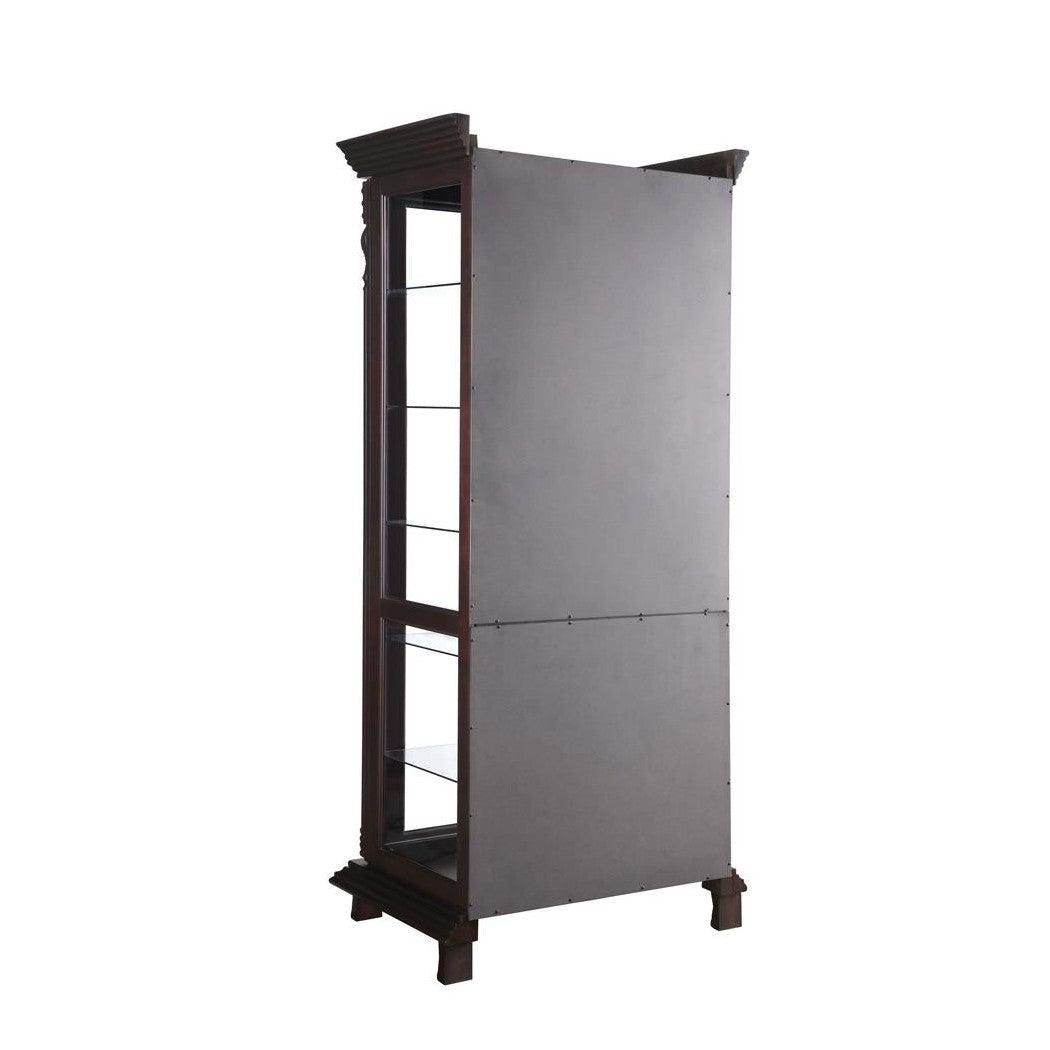 6-Shelf Rectangular Curio Cabinet Cappuccino And Clear - Beck&