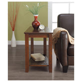 CHAIRSIDE TABLE, WEDGE, ESPRESSO 4728ES