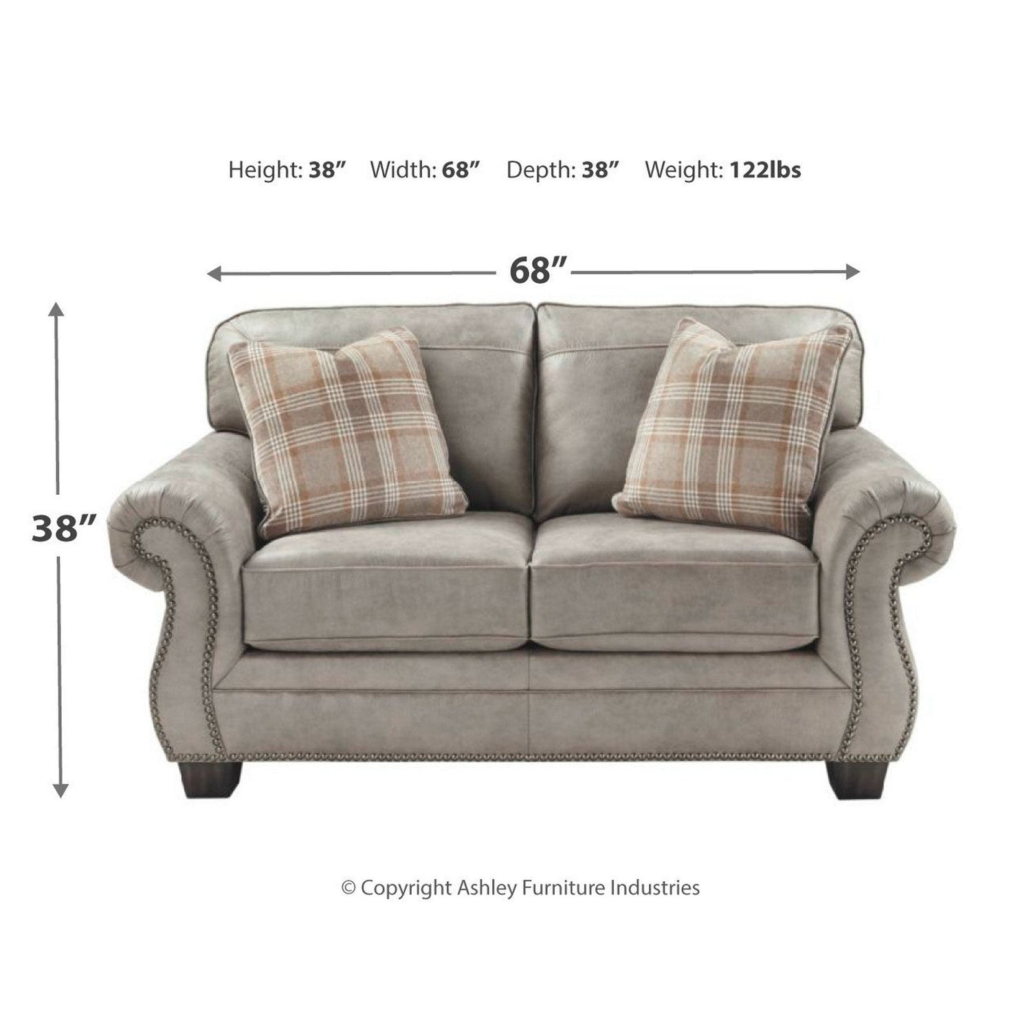 Olsberg Loveseat Ash-4870135