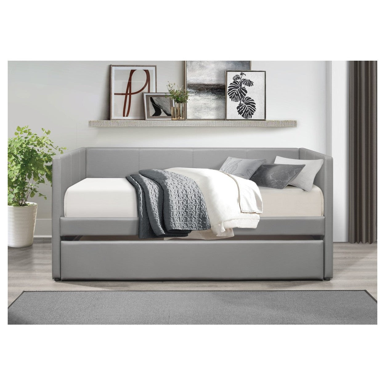 (2) Daybed With Trundle 4949GY*