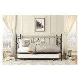 DAYBED W/TRUNDLE, BLK 4968BK-NT