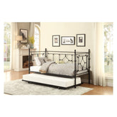DAYBED W/TRUNDLE, BLK 4968BK-NT