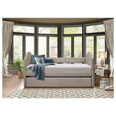 (2) DAYBED, GRAY 100% POLYESTER, NAILHEADS 4972*