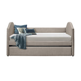 (2) DAYBED, GRAY 100% POLYESTER, NAILHEADS 4972*