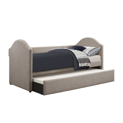 (2) DAYBED, GRAY 100% POLYESTER, NAILHEADS 4972*
