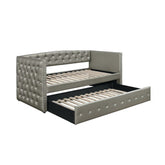 (2) DAYBED W/TRUNDLE, GRAY SILVER 4974*