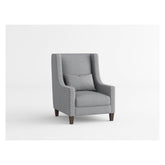 ACCENT CHAIR W/ KIDNEY PILLOW, DARK GRAY 100% POLYESTER 1114DG-1