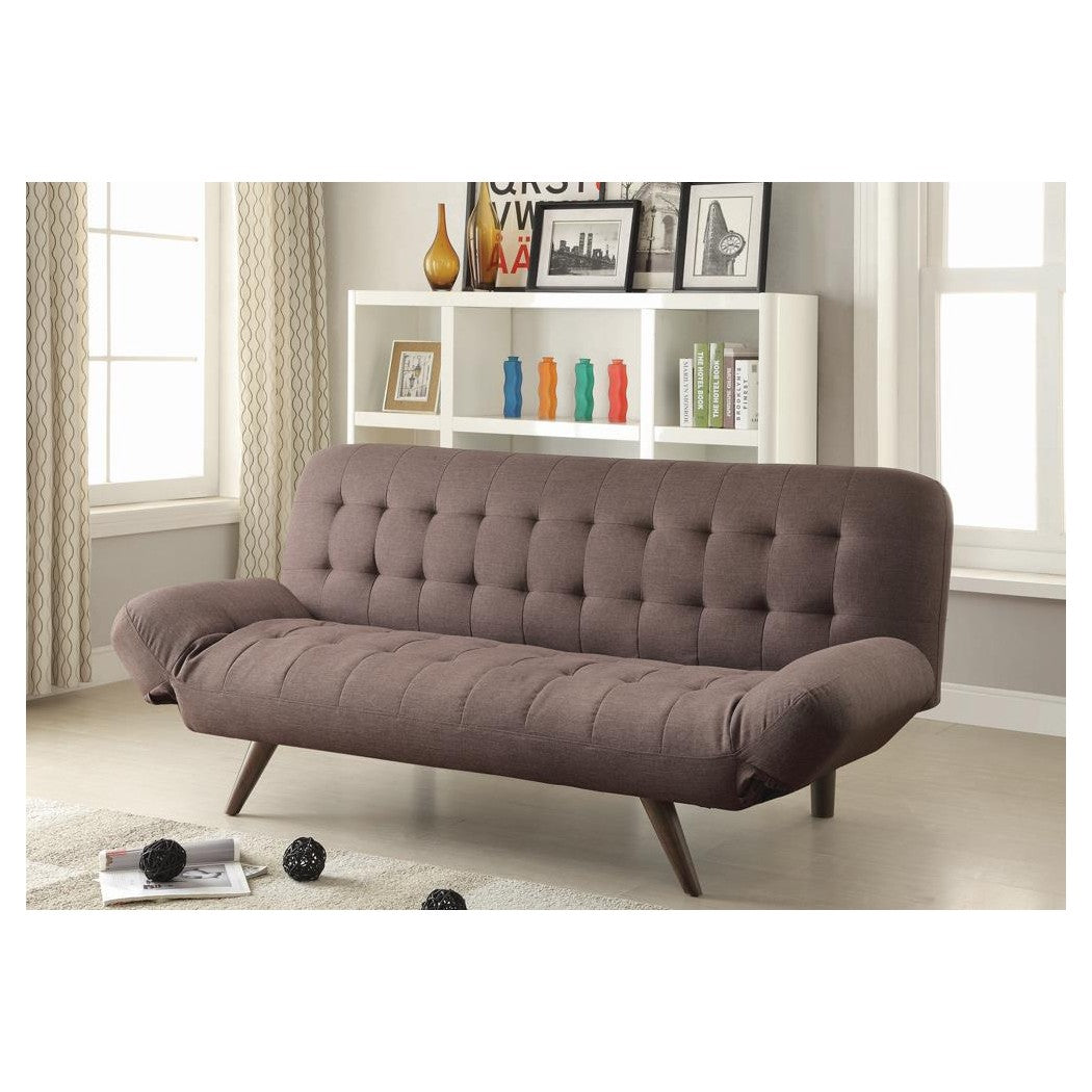 Janet Tufted Sofa Bed with Adjustable Armrest Milk Grey 500041