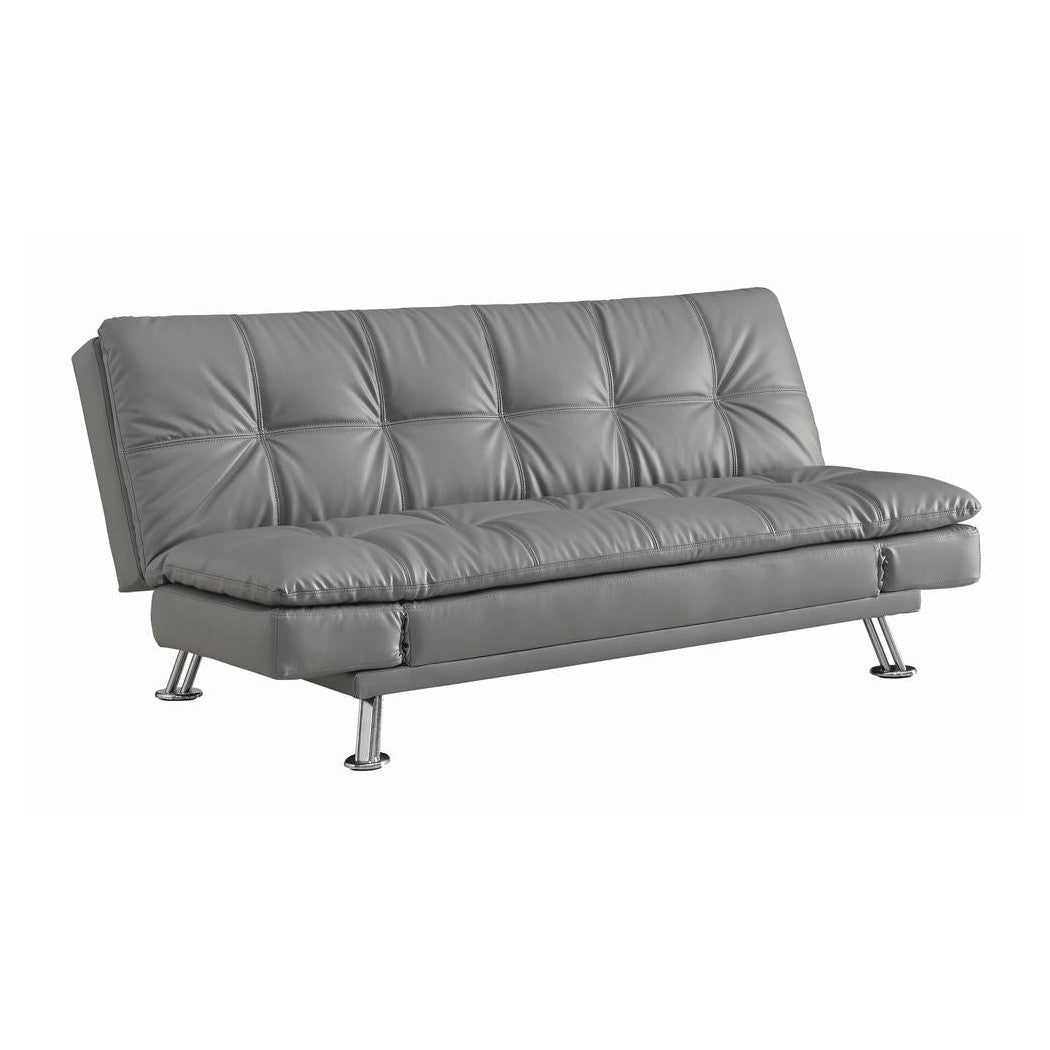 Dilleston Tufted Back Upholstered Sofa Bed Grey 500096