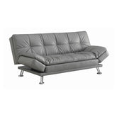 Dilleston Tufted Back Upholstered Sofa Bed Grey 500096