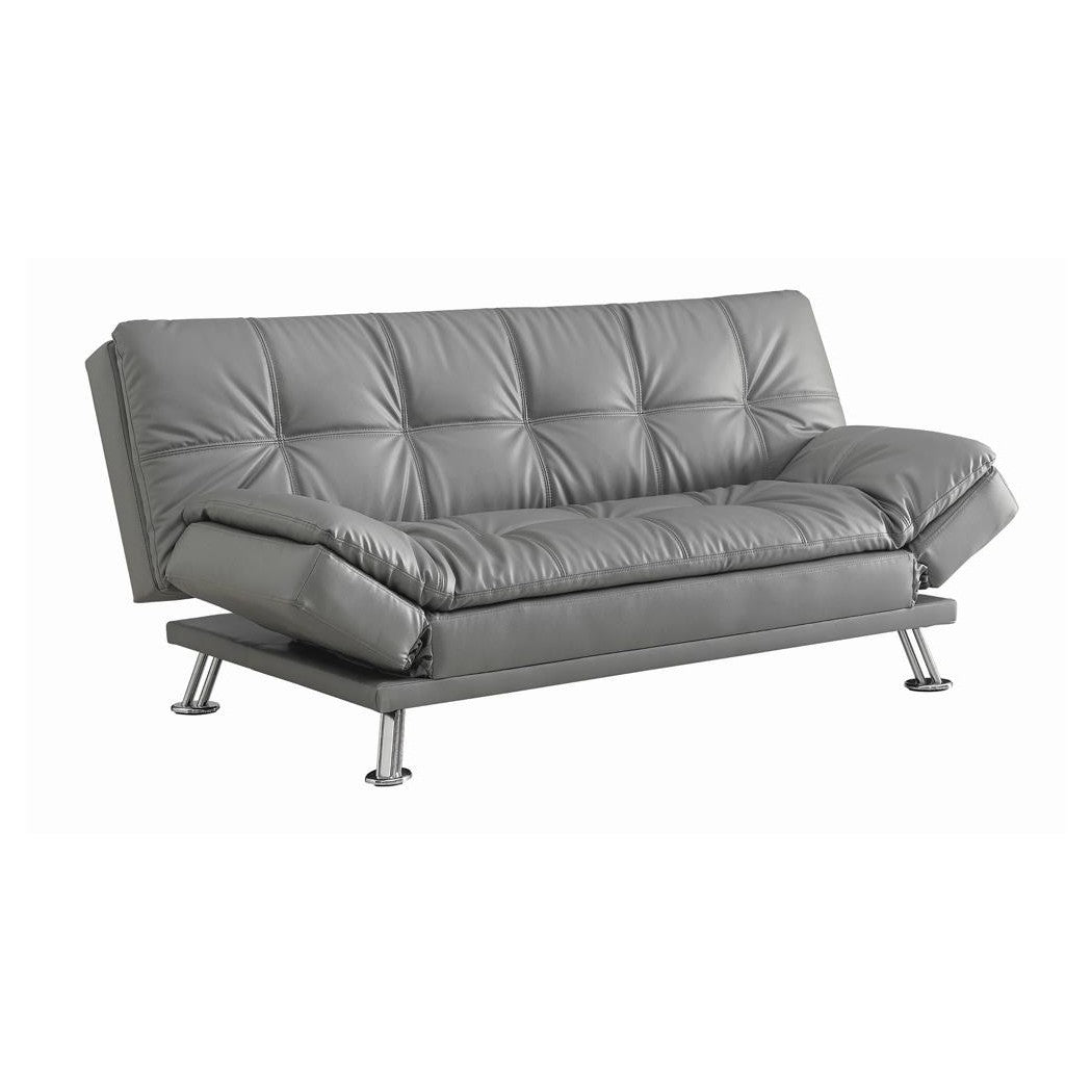 Dilleston Tufted Back Upholstered Sofa Bed Grey 500096