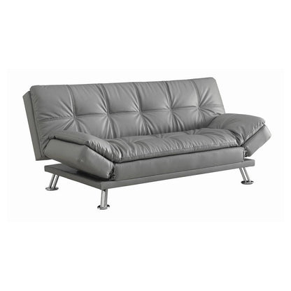 Dilleston Tufted Back Upholstered Sofa Bed Grey 500096
