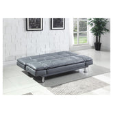 Dilleston Tufted Back Upholstered Sofa Bed Grey 500096