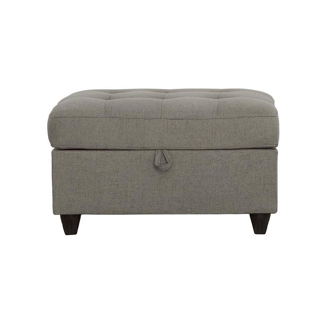 Stonenesse Tufted Storage Ottoman Grey 500414