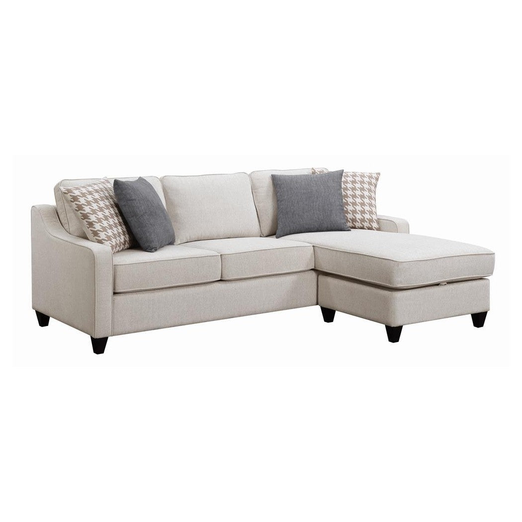 McLoughlin Upholstered Sectional Cream 501840